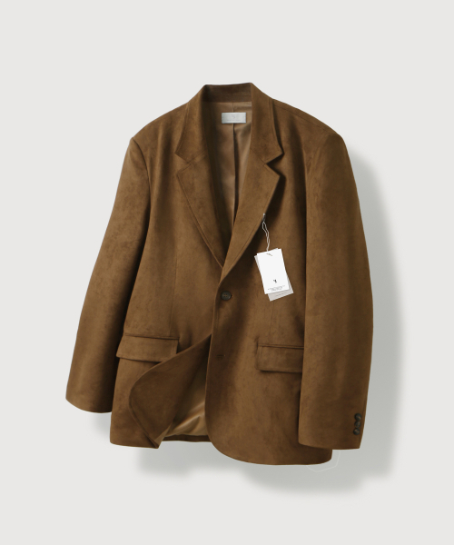 MOOD INSIDE(ムードインサイド)の「Semi Over Suede Blazer_Brown(テーラードジャケット・レディース・ブラウン・MEDIUM)」の1枚目の写真