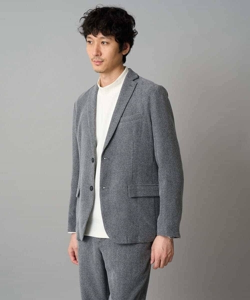 a.v.v（アーヴェヴェ）の「LANATECヘリンボーンテーラードジャケット【イージーケア/毛玉になりにくい/洗濯機で洗える/ストレッチ】（テーラードジャケット・メンズ・グレー/チャコールグレー・48/50/46）」の13枚目の写真