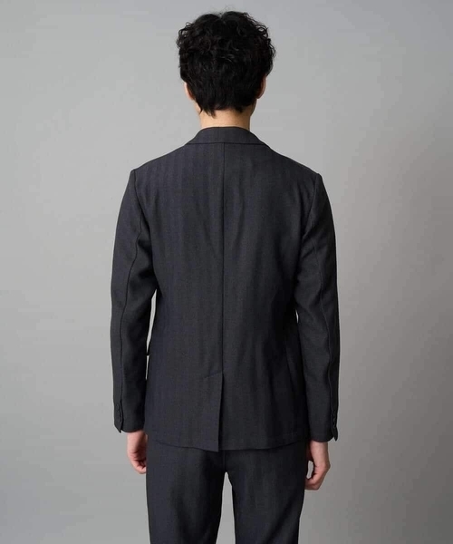 a.v.v（アーヴェヴェ）の「LANATECヘリンボーンテーラードジャケット【イージーケア/毛玉になりにくい/洗濯機で洗える/ストレッチ】（テーラードジャケット・メンズ・グレー/チャコールグレー・48/50/46）」の19枚目の写真