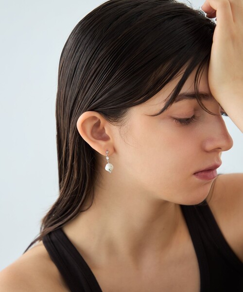 ナチュラルストーン ツイストカット ピアス（ピアス（両耳用））｜ete