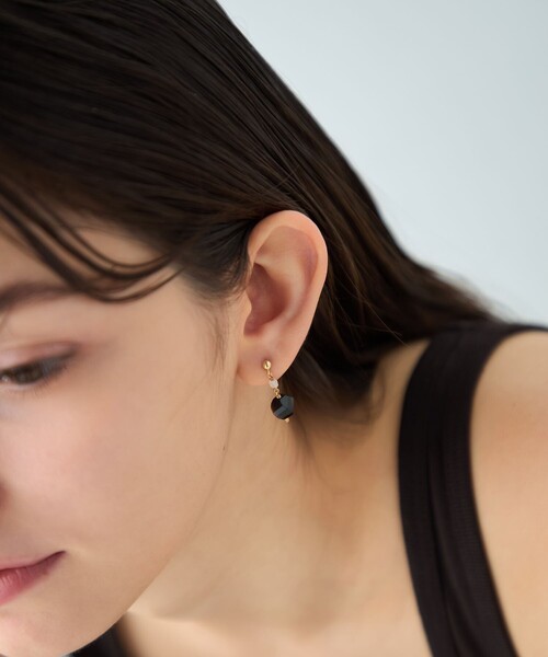 ナチュラルストーン ツイストカット ピアス（ピアス（両耳用））｜ete