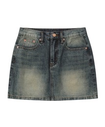 MUCENT（ムセント）の「クレイルバックポケットビッグロゴデニムスカート（2カラー）（スカート）」