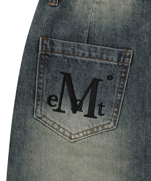 MUCENT（ムセント）の「クレイルバックポケットビッグロゴデニムスカート（2カラー）（スカート・レディース・ダークブルー/エメラルドブルー・SMALL/MEDIUM/LARGE）」の22枚目の写真