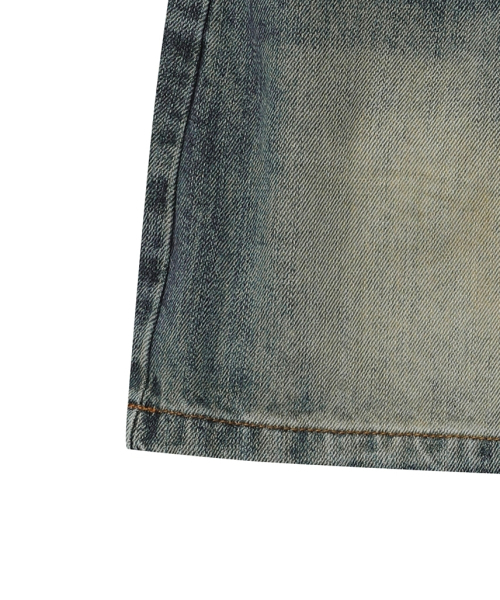 MUCENT（ムセント）の「クレイルバックポケットビッグロゴデニムスカート（2カラー）（スカート・レディース・ダークブルー/エメラルドブルー・SMALL/MEDIUM/LARGE）」の20枚目の写真