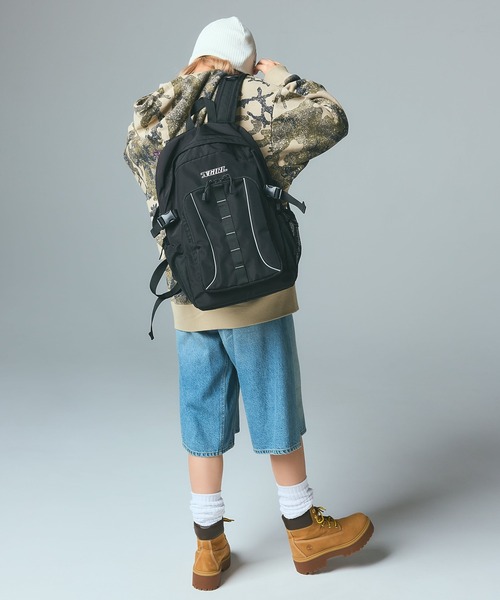 X-girl(エックスガール)の「GEAR LOOP BACKPACK(バックパック/リュック・レディース・ピンク/ブラック・ONE SIZE)」の5枚目の写真