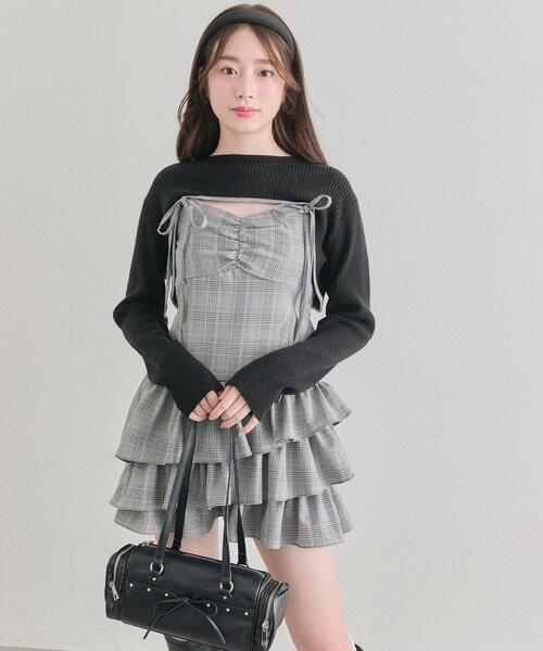 セール】ニットセットミニキャミワンピース（ワンピース）｜OLIVE des