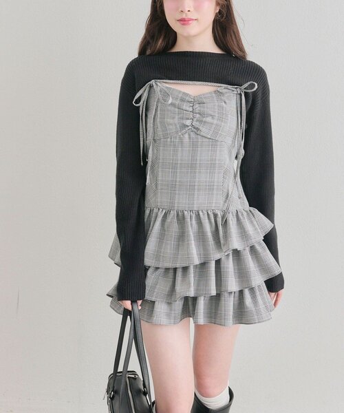 セール】ニットセットミニキャミワンピース（ワンピース）｜OLIVE des