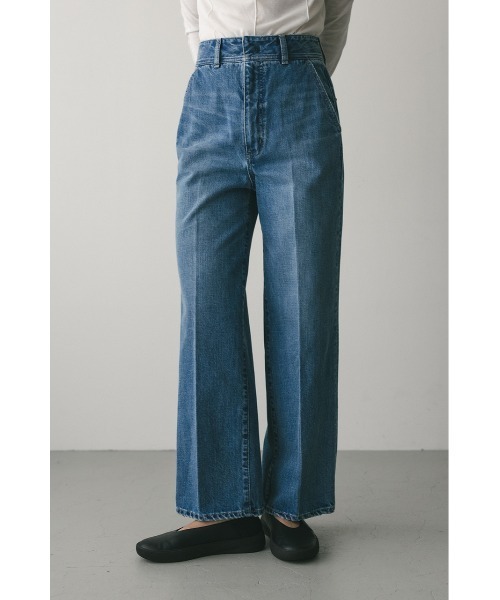 STYLEMIXER（スタイルミキサー）の「センタープレスストレートデニム（デニムパンツ・レディース・ライトブルー/インディゴブルー・X-SMALL/SMALL/MEDIUM）」の4枚目の写真