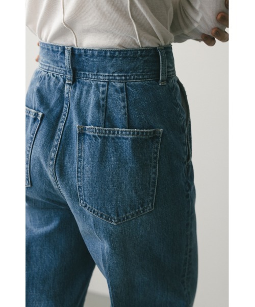 STYLEMIXER（スタイルミキサー）の「センタープレスストレートデニム（デニムパンツ・レディース・ライトブルー/インディゴブルー・X-SMALL/SMALL/MEDIUM）」の8枚目の写真