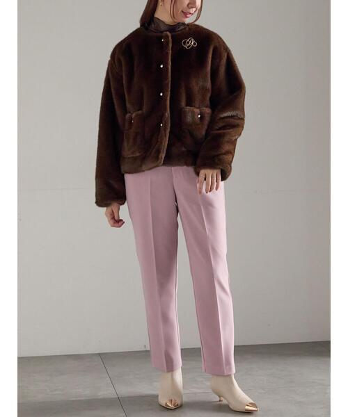 Te chichi（テチチ）の「【宮本茉由着用】ダブルクロスペンシルパンツ《2025winter catalog item》（その他パンツ・レディース・ミント/ピンク/オフホワイト・F）」の20枚目の写真