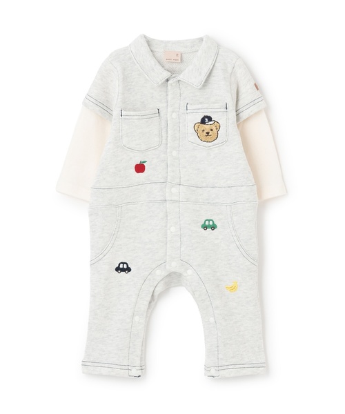 petit main（プティマイン）の「総刺しゅう衿つきカバーオール（ロンパース・キッズ・ネイビー/ホワイト系その他・70cm/80ｃｍ）」の21枚目の写真