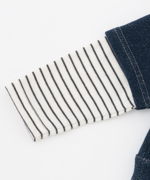 petit main（プティマイン）の「総刺しゅう衿つきカバーオール（ロンパース・キッズ・ネイビー/ホワイト系その他・70cm/80ｃｍ）」の4枚目の写真