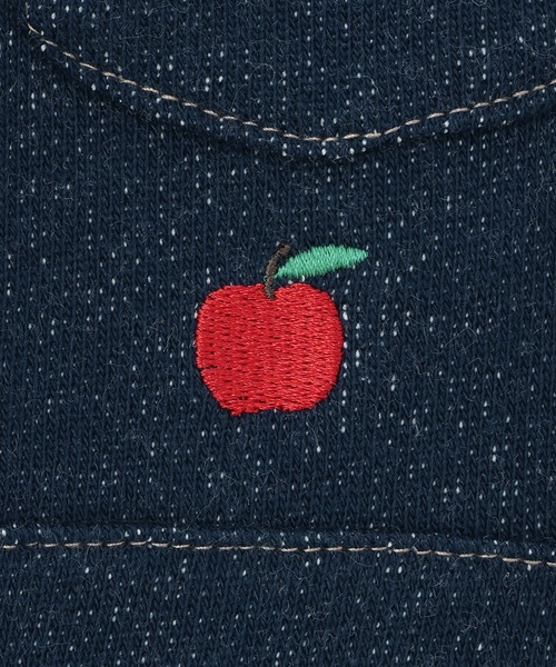 petit main（プティマイン）の「総刺しゅう衿つきカバーオール（ロンパース・キッズ・ネイビー/ホワイト系その他・70cm/80ｃｍ）」の5枚目の写真