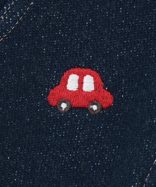 petit main（プティマイン）の「総刺しゅう衿つきカバーオール（ロンパース・キッズ・ネイビー/ホワイト系その他・70cm/80ｃｍ）」の9枚目の写真