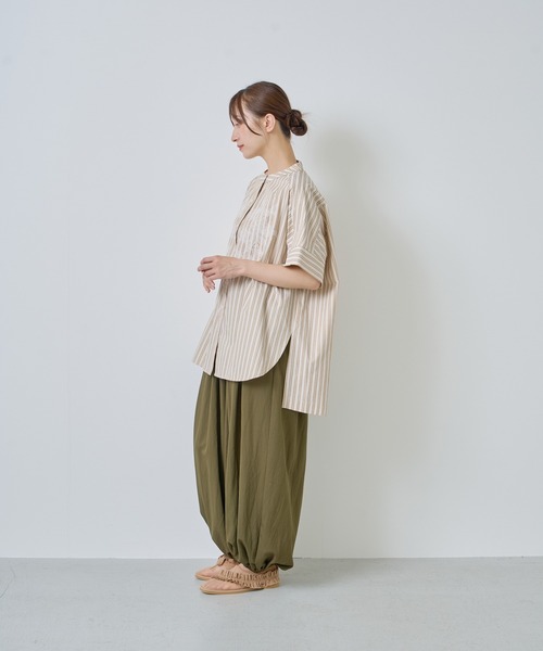 Kelen（ケレン）の「「KELEN / ケレン」フラワーレース刺繍ストライプブラウス（シャツ/ブラウス・レディース・ライトベージュ/サックスブルー/ベージュ・S/M）」の20枚目の写真