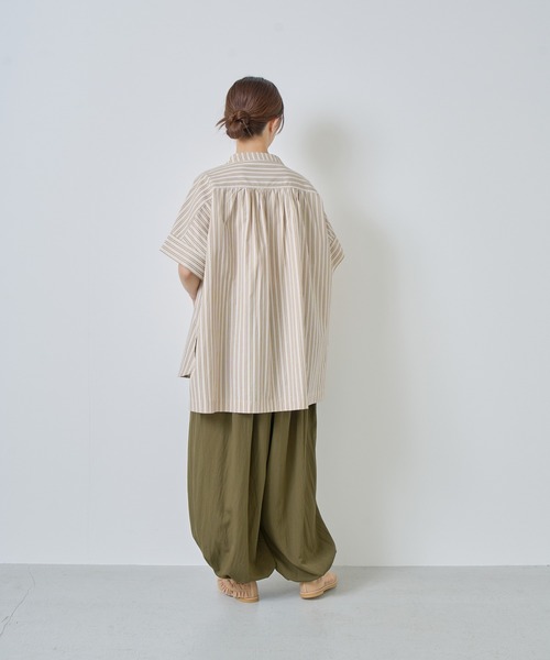 Kelen（ケレン）の「「KELEN / ケレン」フラワーレース刺繍ストライプブラウス（シャツ/ブラウス・レディース・ライトベージュ/サックスブルー/ベージュ・S/M）」の22枚目の写真