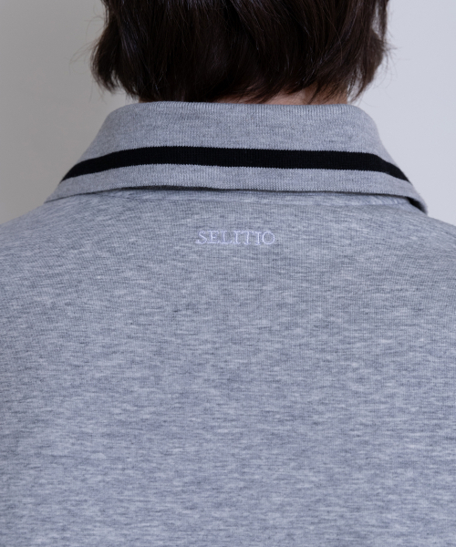 SELITIO(セレティオ)の「ラインポイントハーフジップスウェットグレー(スウェット・メンズ・グレー・MEDIUM/LARGE/X-LARGE)」の4枚目の写真
