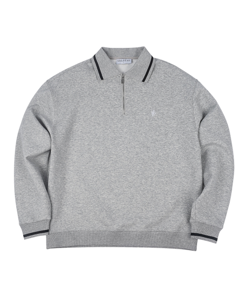 SELITIO(セレティオ)の「ラインポイントハーフジップスウェットグレー(スウェット・メンズ・グレー・MEDIUM/LARGE/X-LARGE)」の6枚目の写真