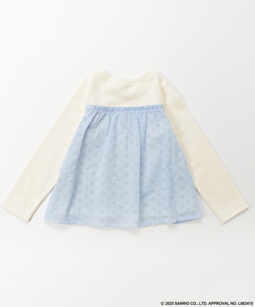 HAKKA KIDS（ハッカキッズ）の「【ハッカキッズ×サンリオキャラクターズ】［ジュニアサイズ］ワンポイント刺繍裏毛トレーナー（Tシャツ/カットソー・キッズ・チャコールグレー/ピンク/キナリ・140cm/150cm）」の4枚目の写真