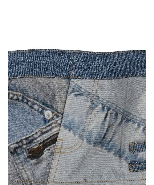 Ameri（アメリ）の「DENIM PATCHWORK PRINT BUSTIER（チューブトップ・レディース・ブラック/ブルー・SMALL/MEDIUM）」の9枚目の写真