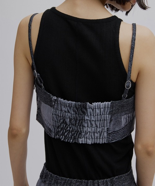 AMERI MILLER×Ameri BUISTIER SET TOPブルー新品 MILLER×Ameri BUISTIER SET TOP
