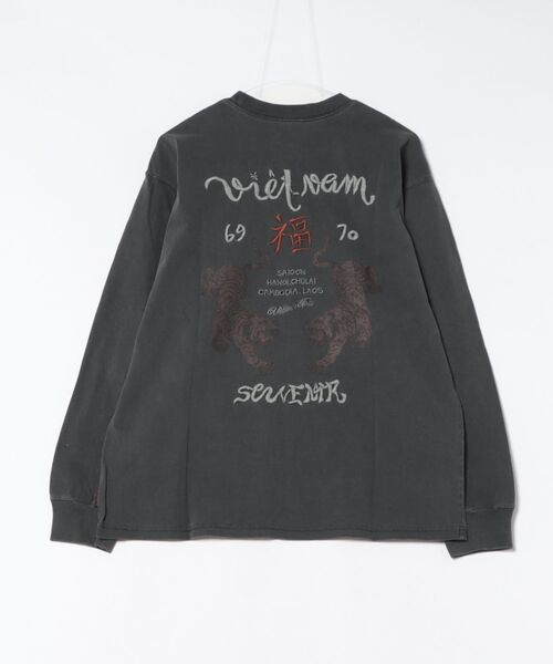 KRIFF MAYER（クリフメイヤー）の「【綿100％】スーベニア刺繍ロンT(虎)（Tシャツ/カットソー・メンズ・チャコール/サンドベージュ/オレンジ/パープル・MEDIUM/LARGE/X-LARGE）」の11枚目の写真