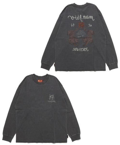 KRIFF MAYER（クリフメイヤー）の「【綿100％】スーベニア刺繍ロンT(虎)（Tシャツ/カットソー・メンズ・チャコール/サンドベージュ/オレンジ/パープル・MEDIUM/LARGE/X-LARGE）」の14枚目の写真