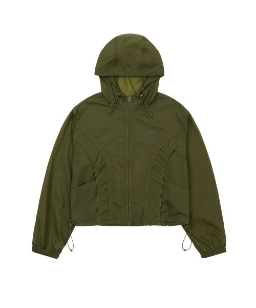 Ripstop Crop Windbreaker Khaki