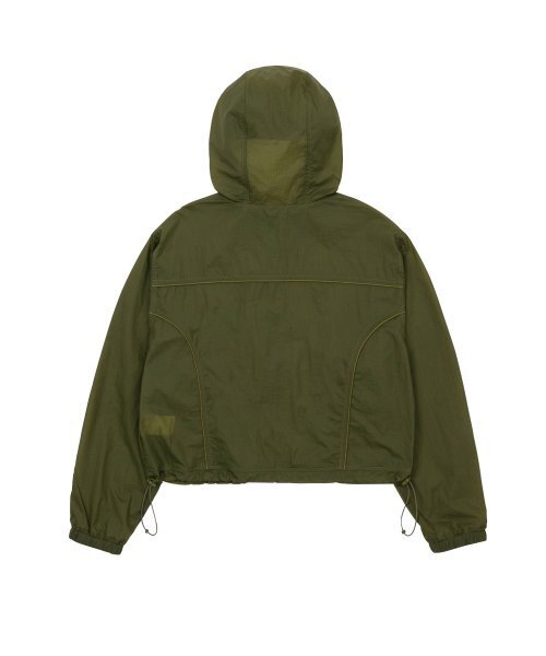 Ripstop Crop Windbreaker Khaki