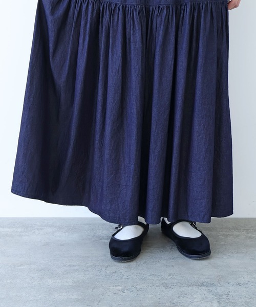 bulle de savon（ビュルデサボン）の「5.5oz denim ヒラリスカート（スカート・レディース・インディゴブルー・FREE）」の21枚目の写真