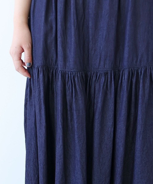 bulle de savon（ビュルデサボン）の「5.5oz denim ヒラリスカート（スカート・レディース・インディゴブルー・FREE）」の22枚目の写真