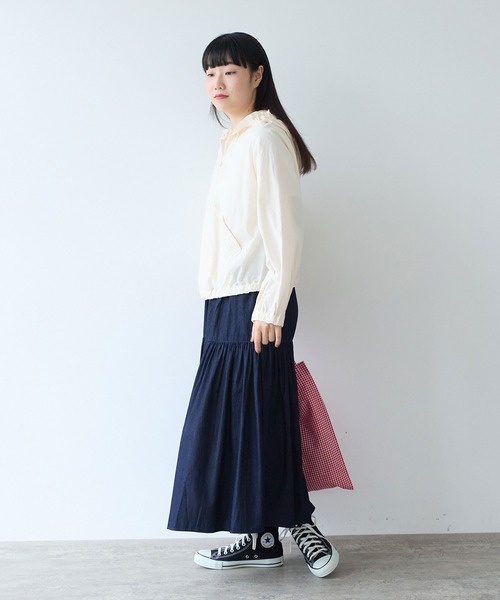 bulle de savon（ビュルデサボン）の「5.5oz denim ヒラリスカート（スカート・レディース・インディゴブルー・FREE）」の6枚目の写真