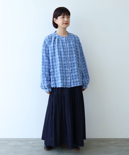 bulle de savon（ビュルデサボン）の「5.5oz denim ヒラリスカート（スカート・レディース・インディゴブルー・FREE）」の16枚目の写真