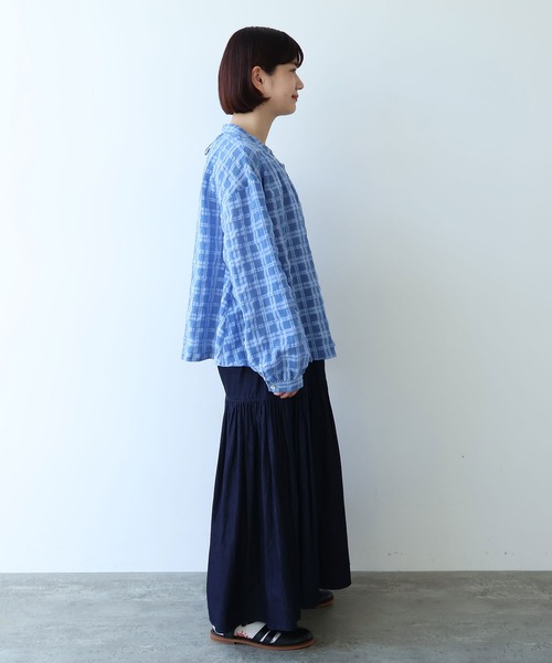 bulle de savon（ビュルデサボン）の「5.5oz denim ヒラリスカート（スカート・レディース・インディゴブルー・FREE）」の17枚目の写真