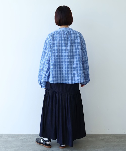 bulle de savon（ビュルデサボン）の「5.5oz denim ヒラリスカート（スカート・レディース・インディゴブルー・FREE）」の18枚目の写真