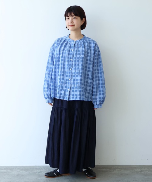 bulle de savon（ビュルデサボン）の「5.5oz denim ヒラリスカート（スカート・レディース・インディゴブルー・FREE）」の20枚目の写真