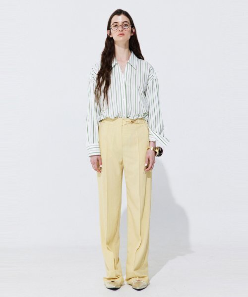 WNDERKAMMER(ブンダーカンマー)の「ベルト付きストレートトラウザー_イエロー(その他パンツ・レディース・その他・MEDIUM/SMALL/X-SMALL)」の1枚目の写真