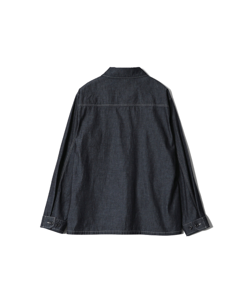 HORLISUN（ホーリーサン）の「Halfmoon Chambray Fatigue Jacket Dark Navy（ナイロンジャケット・レディース・その他・LARGE/SMALL/MEDIUM）」の2枚目の写真