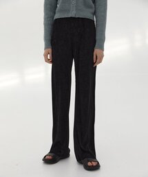 21W VELVET PLEATS BANDING PANTS (BLACK)