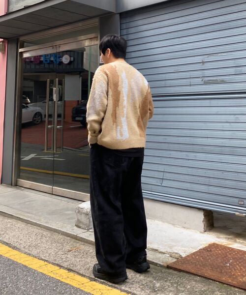 ENDOOR(エンドア)の「Blend knit cardigan (beige)(カーディガン/ボレロ・メンズ・Beige・1/2)」の9枚目の写真