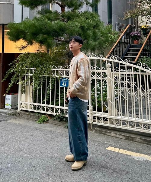 ENDOOR(エンドア)の「Blend knit cardigan (beige)(カーディガン/ボレロ・メンズ・Beige・1/2)」の7枚目の写真