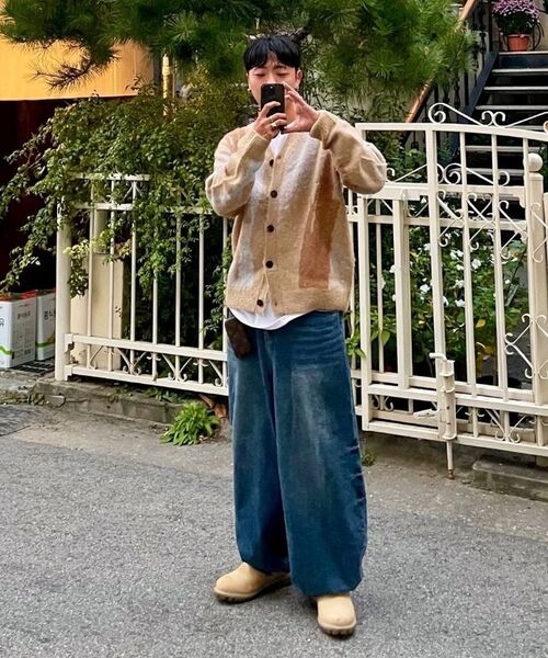 ENDOOR(エンドア)の「Blend knit cardigan (beige)(カーディガン/ボレロ・メンズ・Beige・1/2)」の6枚目の写真