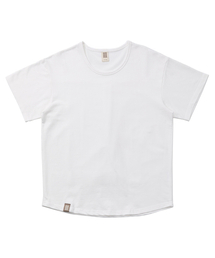 エッセンシャル プリーツ Uネック 1/2 Tシャツ (オフホワイト)