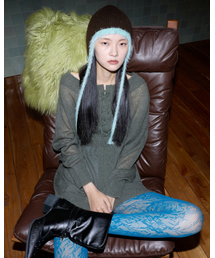 SMIEUR（エスミア）の「ウールレーンビーニー（ダークブラウン）（ニットキャップ/ビーニー）」