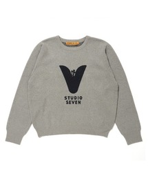 V Flower Crew Neck Knit（ニット/セーター）｜STUDIO SEVEN（スタジオ