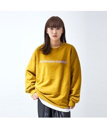 ベーシックフルネームロゴスウェットシャツ(オリーブ/パープル)
