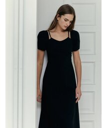 LETQSTUDIO（レチケットスタジオ）の「Paper strap dress BLACK（ワンピース）」