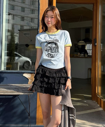 Cavish（カビシ）の「W INVADER RINGER SS TEE BLUE(CV2FMFT511A)（Tシャツ/カットソー）」