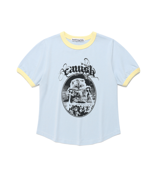 Cavish(カビシ)の「W INVADER RINGER SS TEE BLUE(CV2FMFT511A)(Tシャツ/カットソー・レディース・ブルー・FREE)」の7枚目の写真