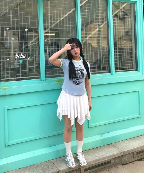 Cavish(カビシ)の「W INVADER RINGER SS TEE BLUE(CV2FMFT511A)(Tシャツ/カットソー・レディース・ブルー・FREE)」の11枚目の写真